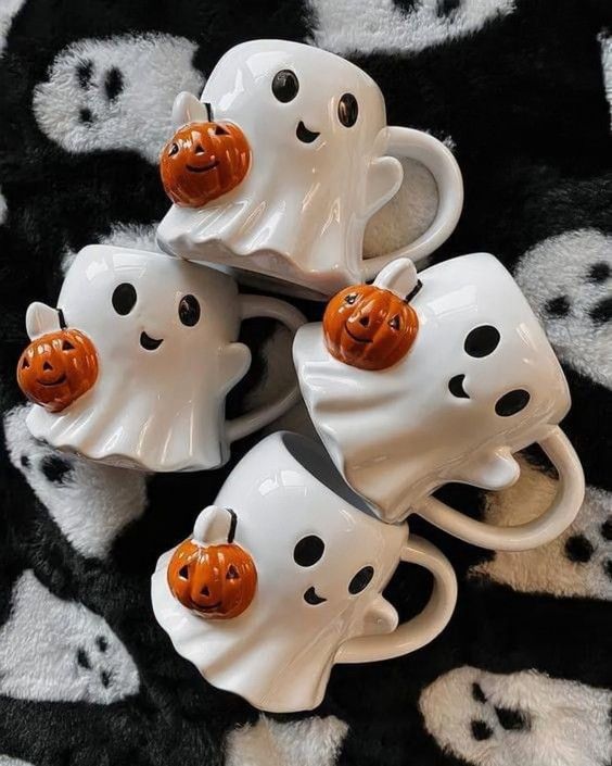 Ghost & Pumpkin Mug — Cozy Ceramic Cup for Fall Sips