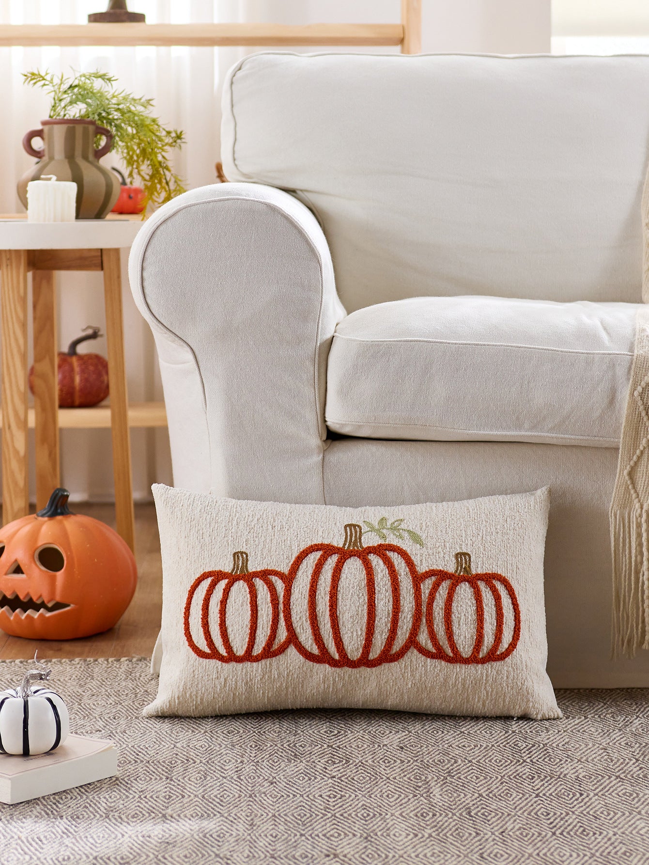 Autumn Pumpkin Pillow Covers — Cozy Fall Decorative Cushion Set