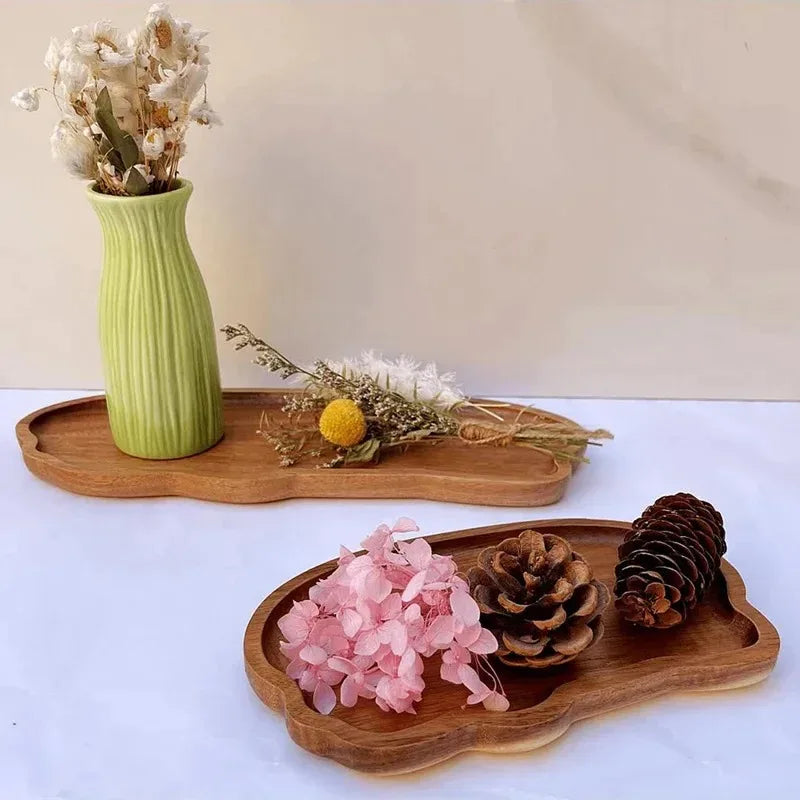 Wooden Cloud Tray — Natural Charm for Every Corner
