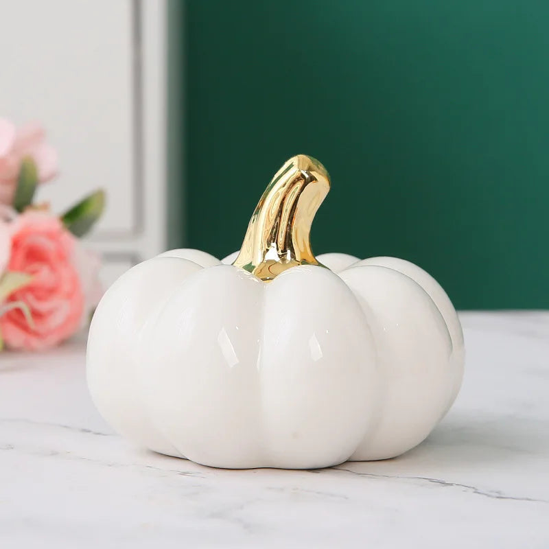 Ceramic Pumpkin Decor — Elegant Touch for Fall & Thanksgiving