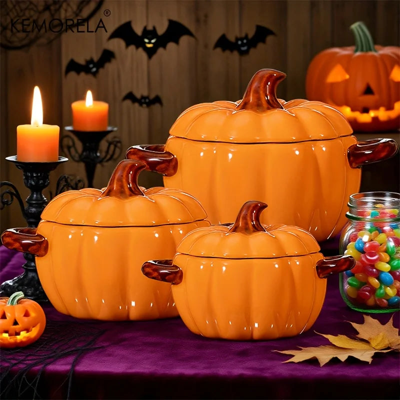 Pumpkin Ceramic Casserole — Cozy Fall Cooking Essential