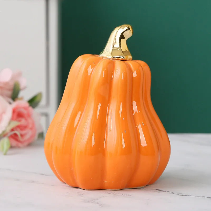 Ceramic Pumpkin Decor — Elegant Touch for Fall & Thanksgiving