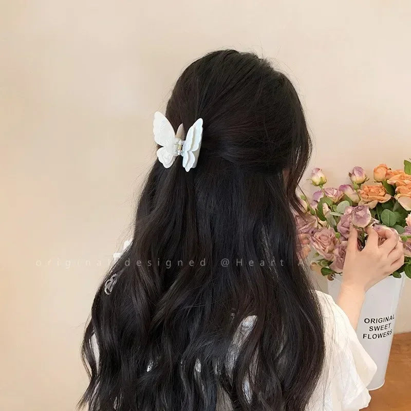 Fairy Butterfly Hair Claw – Iridescent Pink for a Magical Touch