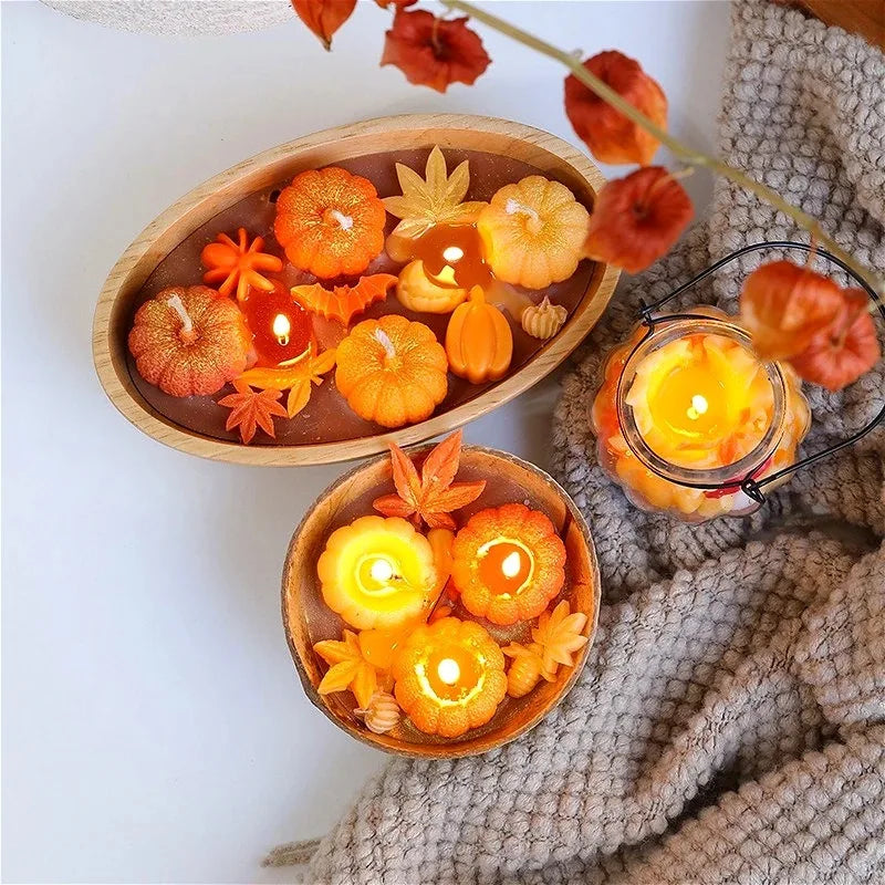 Pumpkin Spice Candle Set — Cozy Fall Aromatherapy Décor