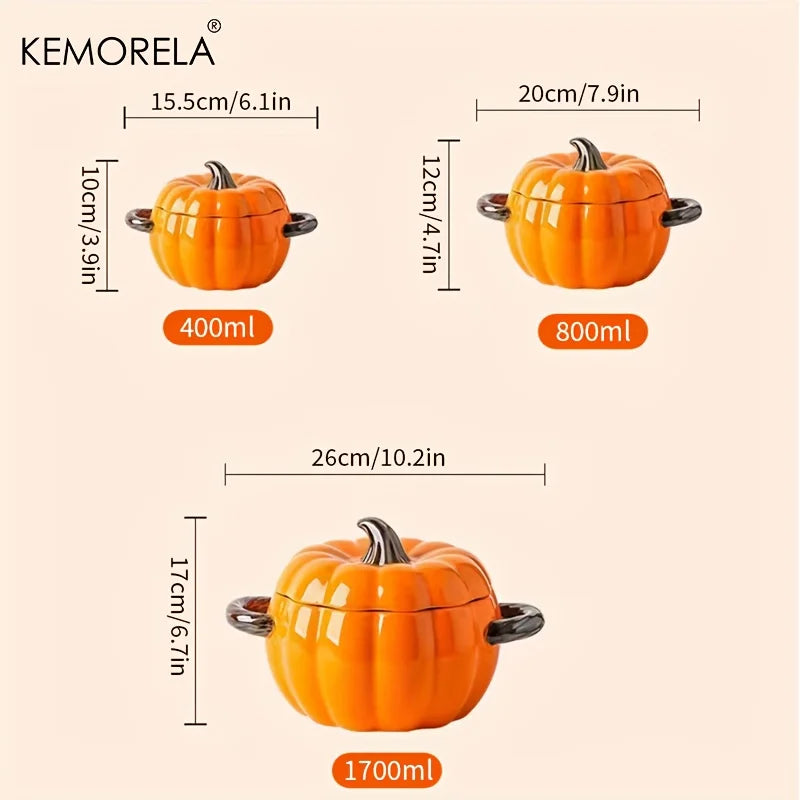 Pumpkin Ceramic Casserole — Cozy Fall Cooking Essential
