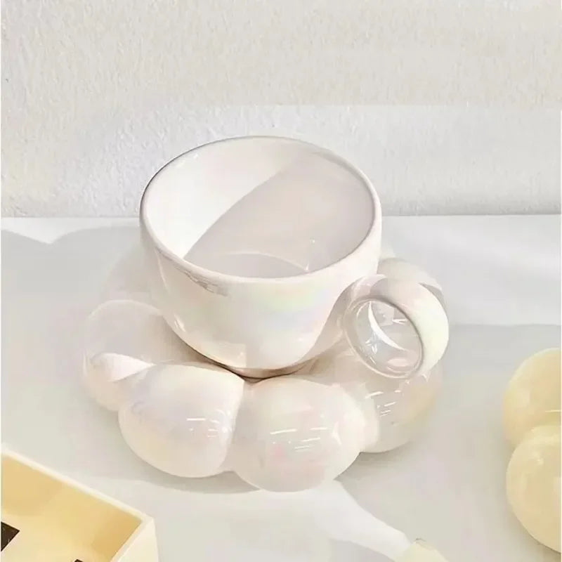 Sunflower Coffee Mug Set – Cute Ceramic Coffee Cup & Saucer for Home and Office