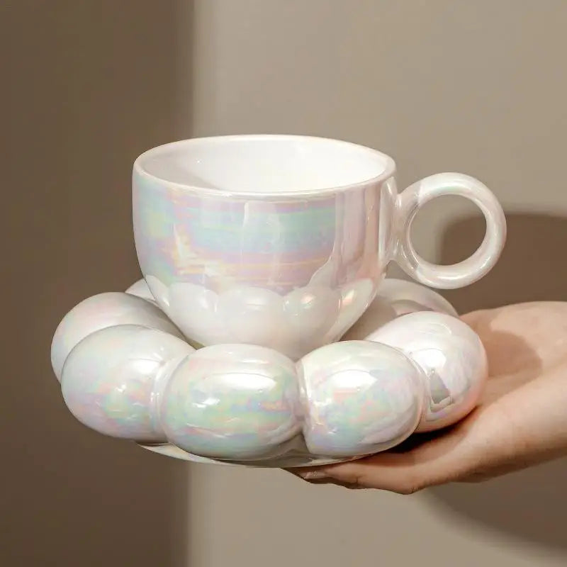 Sunflower Coffee Mug Set – Cute Ceramic Coffee Cup & Saucer for Home and Office