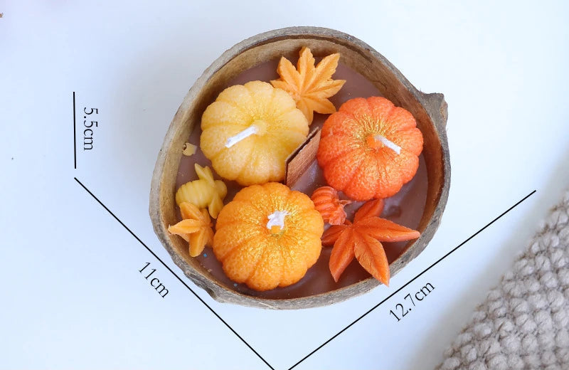 Pumpkin Spice Candle Set — Cozy Fall Aromatherapy Décor