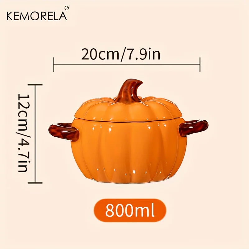 Pumpkin Ceramic Casserole — Cozy Fall Cooking Essential
