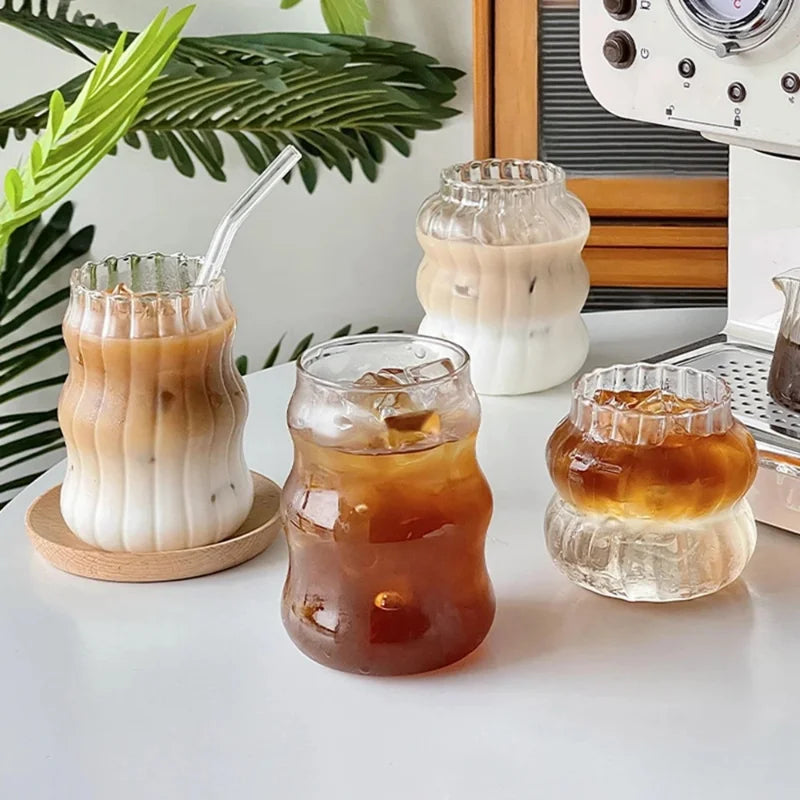 Heat-Resistant Glass Cup – Stylish Transparent Mug for Tea, Coffee, Juice & Milk