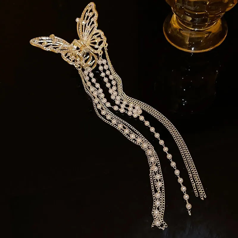 Butterfly Tassel Hair Clip – Elegant Accessory for Women