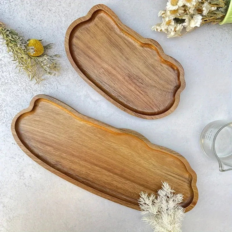 Wooden Cloud Tray — Natural Charm for Every Corner
