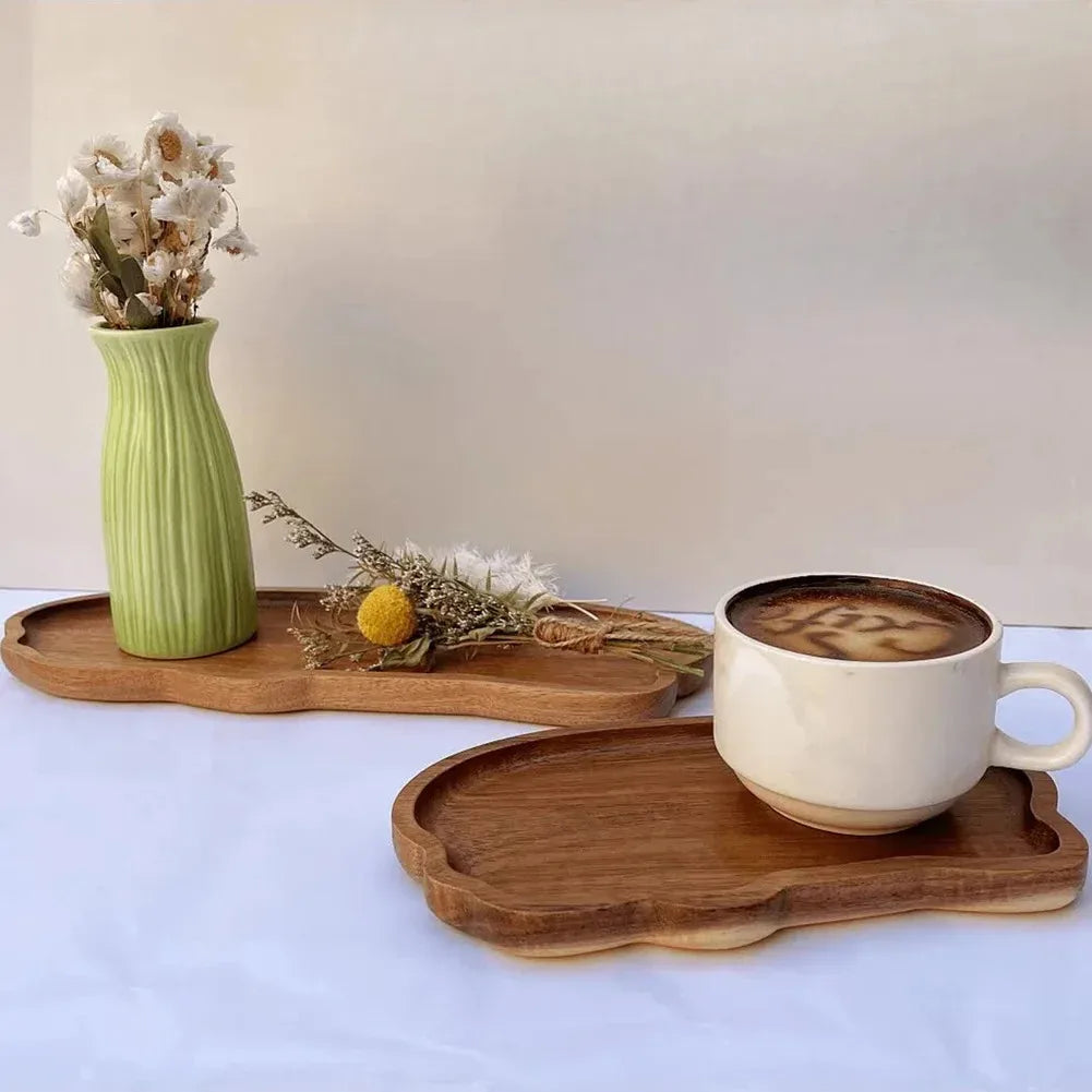Wooden Cloud Tray — Natural Charm for Every Corner