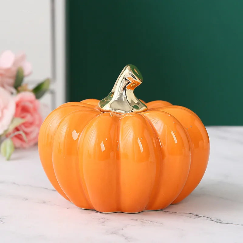 Ceramic Pumpkin Decor — Elegant Touch for Fall & Thanksgiving