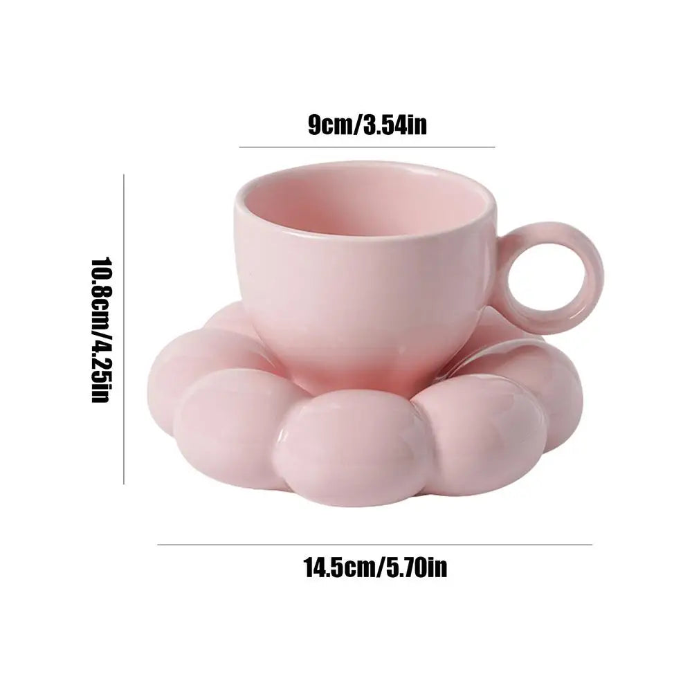 Sunflower Coffee Mug Set – Cute Ceramic Coffee Cup & Saucer for Home and Office
