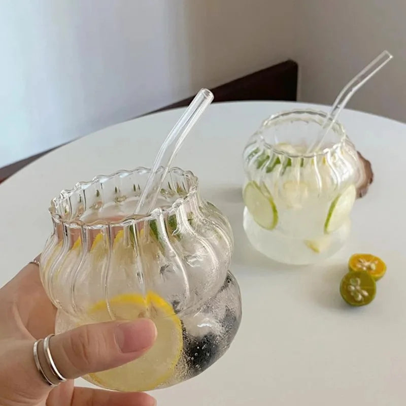 Heat-Resistant Glass Cup – Stylish Transparent Mug for Tea, Coffee, Juice & Milk
