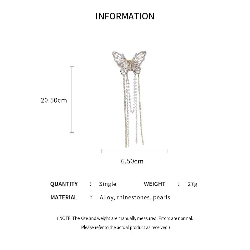 Butterfly Tassel Hair Clip – Elegant Accessory for Women
