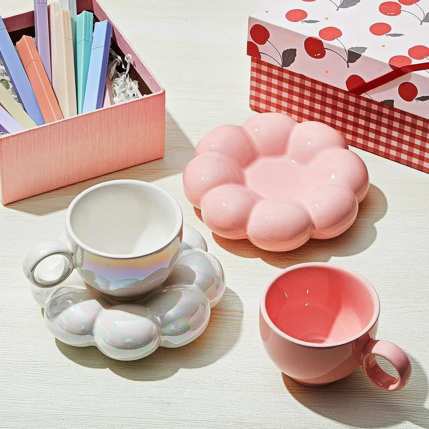 Sunflower Coffee Mug Set – Cute Ceramic Coffee Cup & Saucer for Home and Office