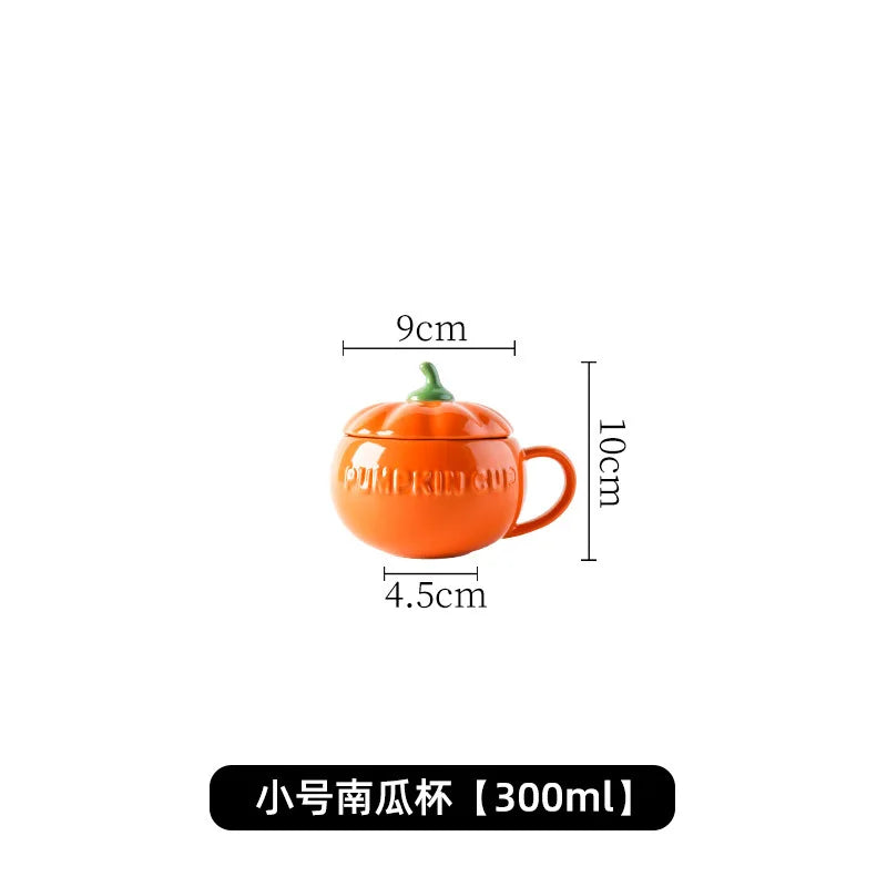 Pumpkin Soup Bowl with Lid — Cozy Ceramic Autumn Dishware