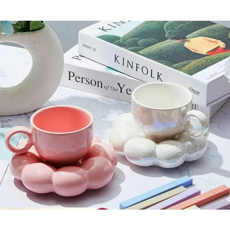 Sunflower Coffee Mug Set – Cute Ceramic Coffee Cup & Saucer for Home and Office