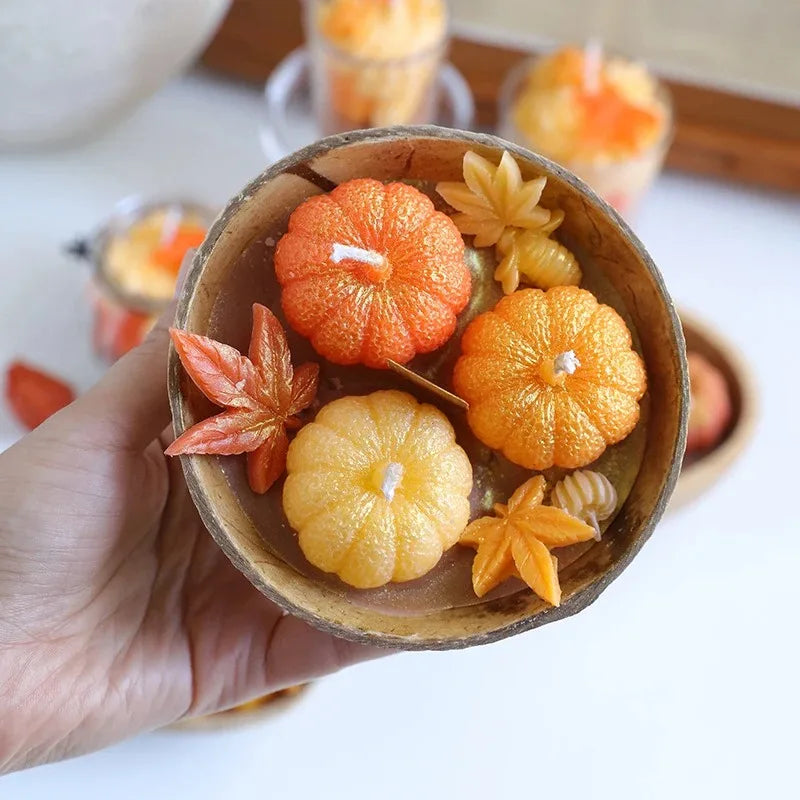 Pumpkin Spice Candle Set — Cozy Fall Aromatherapy Décor