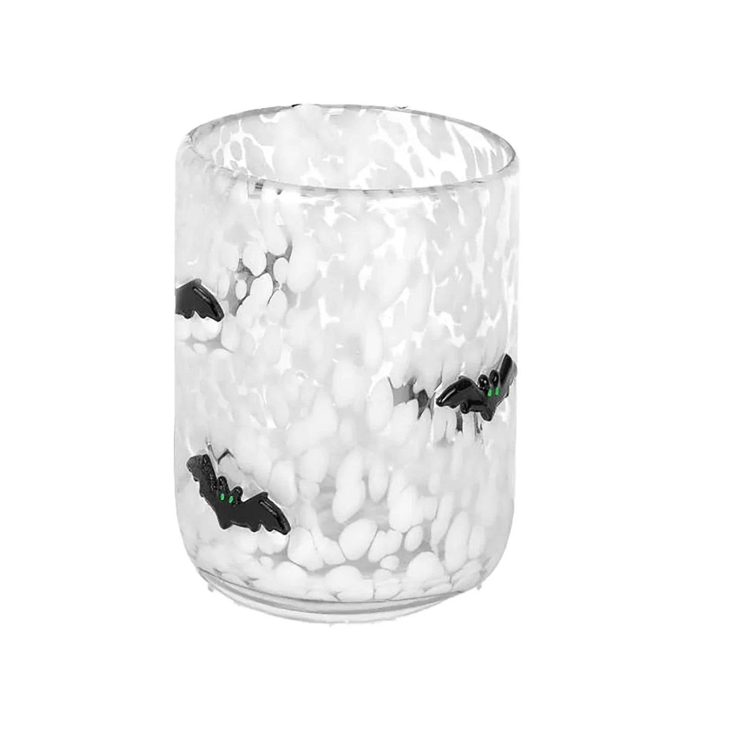 Pumpkin & Bat Glass or Candle Holder — Warm Glow for Cozy Autumn Nights
