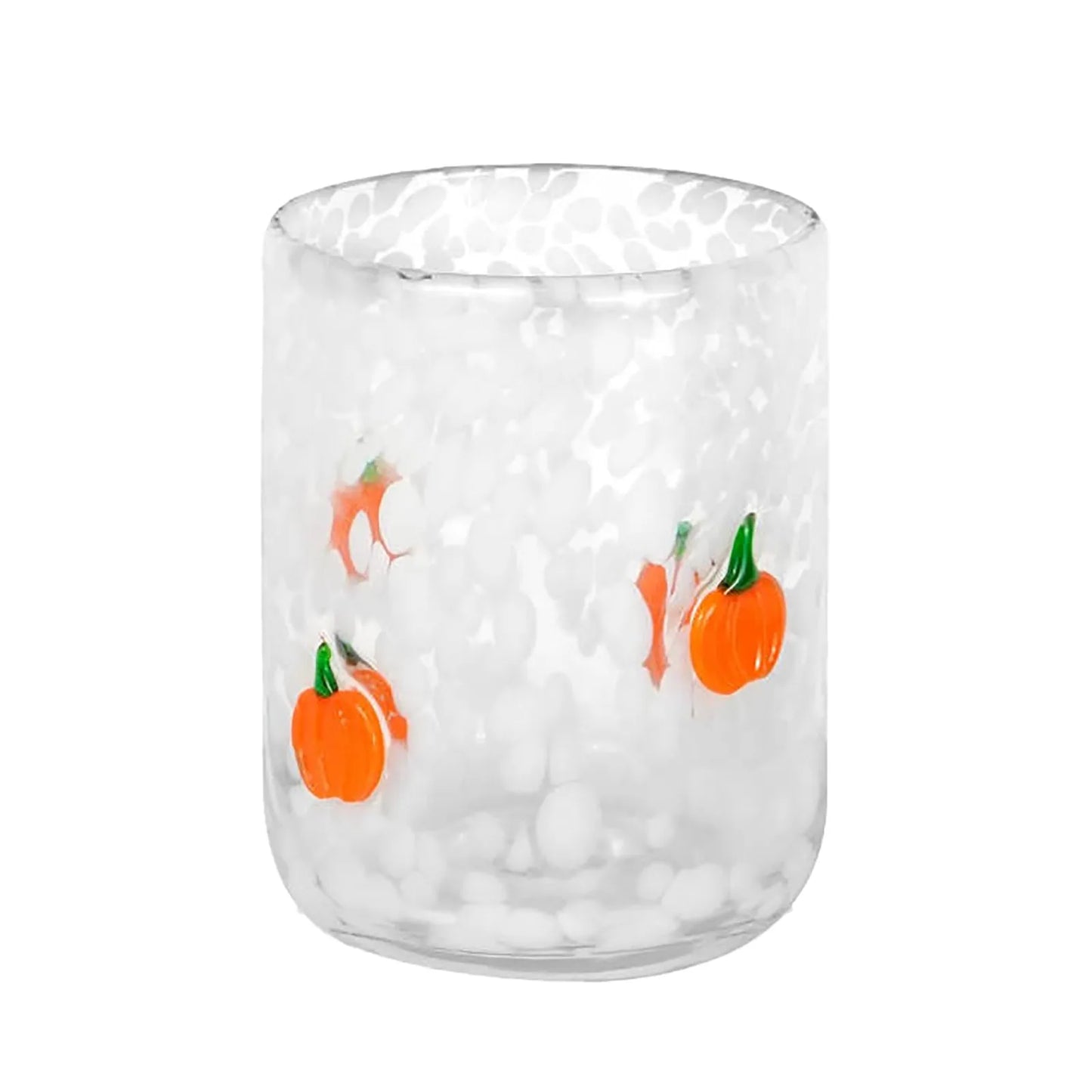 Pumpkin & Bat Glass or Candle Holder — Warm Glow for Cozy Autumn Nights