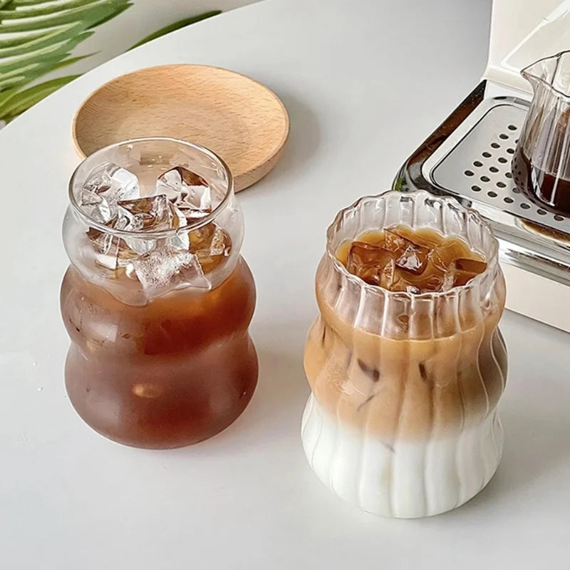 Heat-Resistant Glass Cup – Stylish Transparent Mug for Tea, Coffee, Juice & Milk