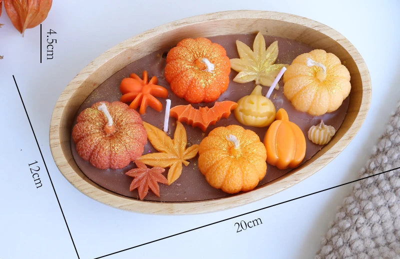 Pumpkin Spice Candle Set — Cozy Fall Aromatherapy Décor