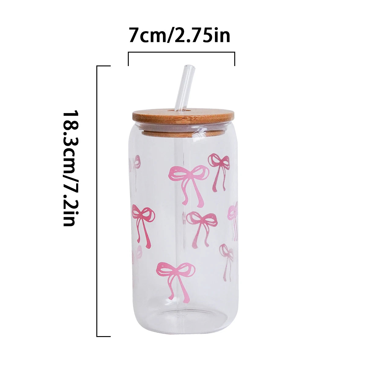 Pink Bow Glass Cup — For the Girls Who Romanticize Their Drinks