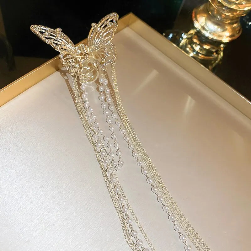 Butterfly Tassel Hair Clip – Elegant Accessory for Women