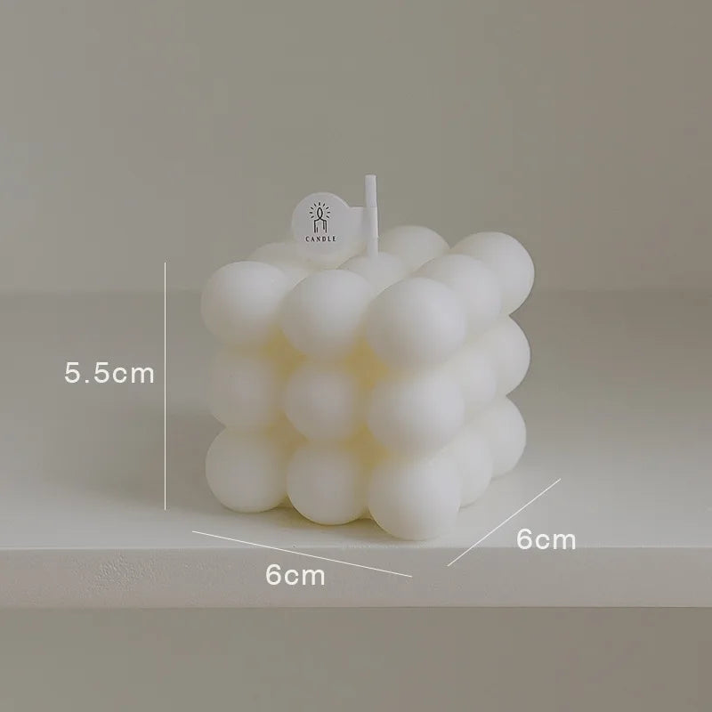 Bubble Cube Scented Candle – Handmade Soy Wax Aromatherapy Candle for Home & Events