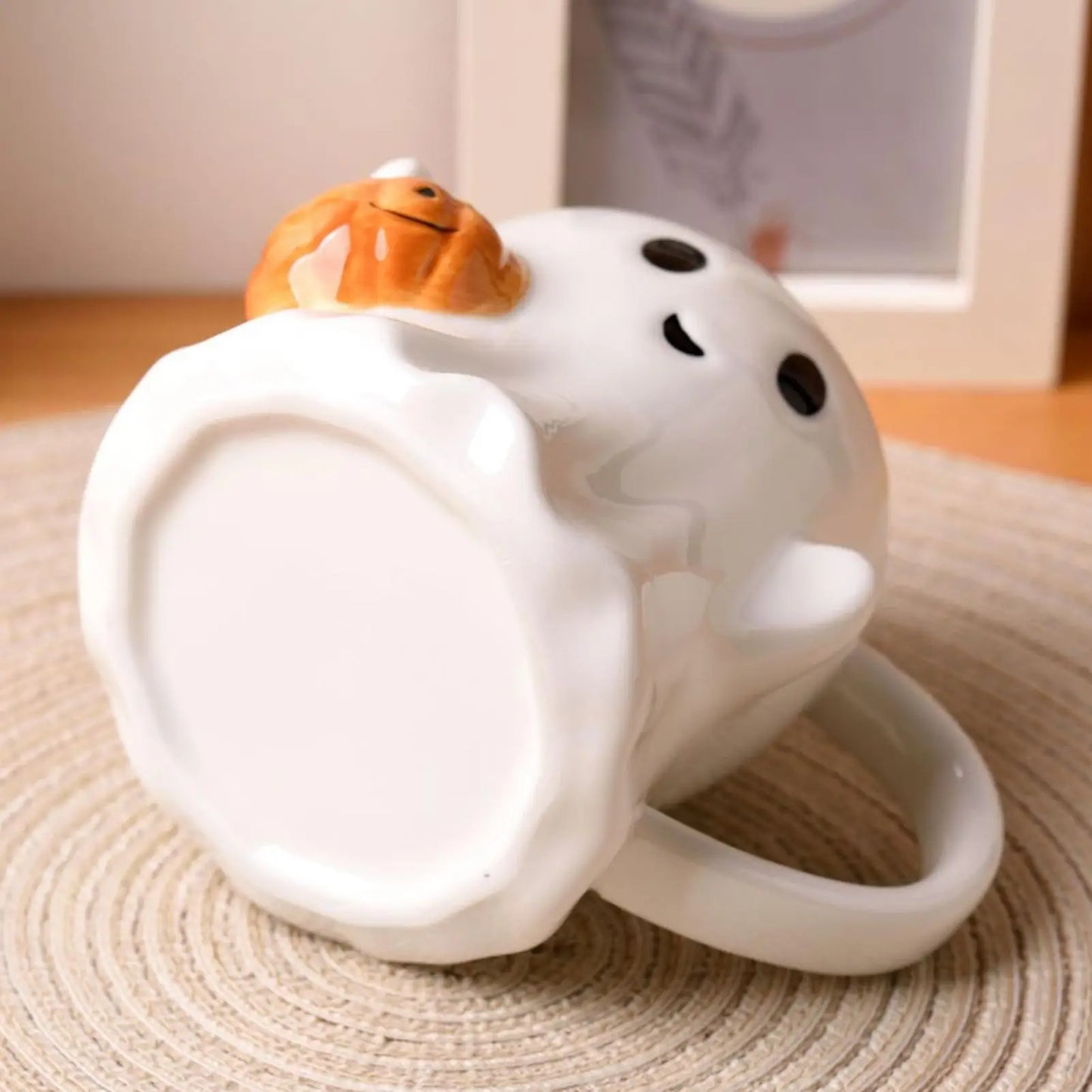 Ghost & Pumpkin Mug — Cozy Ceramic Cup for Fall Sips