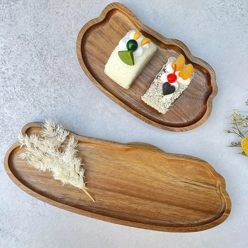 Wooden Cloud Tray — Natural Charm for Every Corner