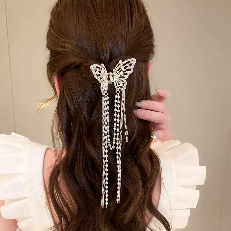 Butterfly Tassel Hair Clip – Elegant Accessory for Women