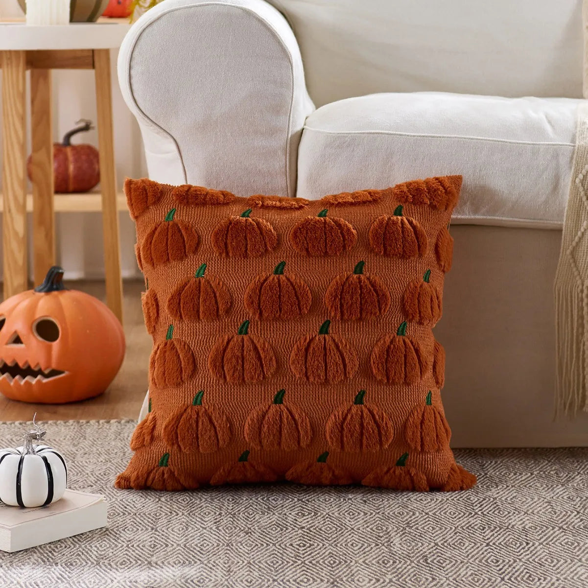 Autumn Pumpkin Pillow Covers — Cozy Fall Decorative Cushion Set