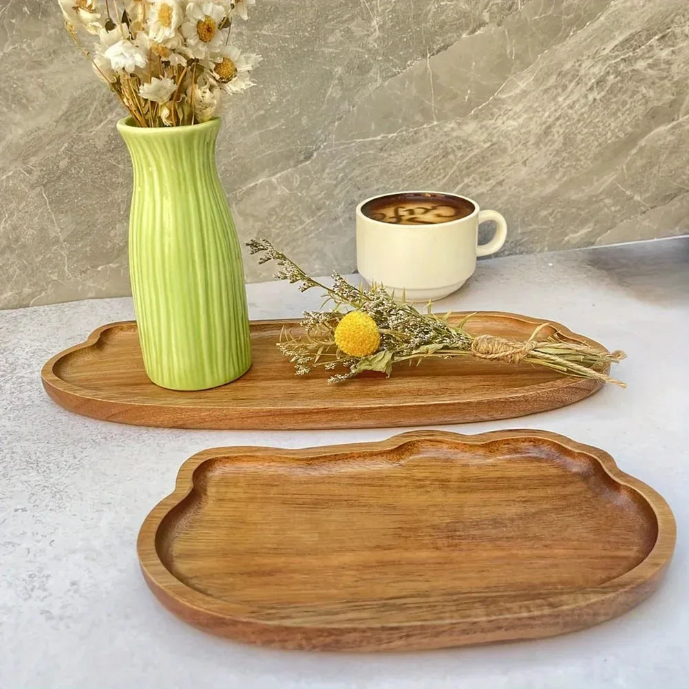 Wooden Cloud Tray — Natural Charm for Every Corner