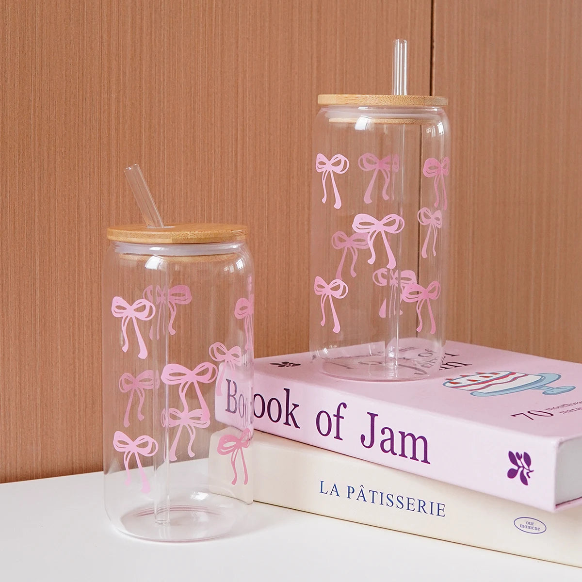 Pink Bow Glass Cup — For the Girls Who Romanticize Their Drinks
