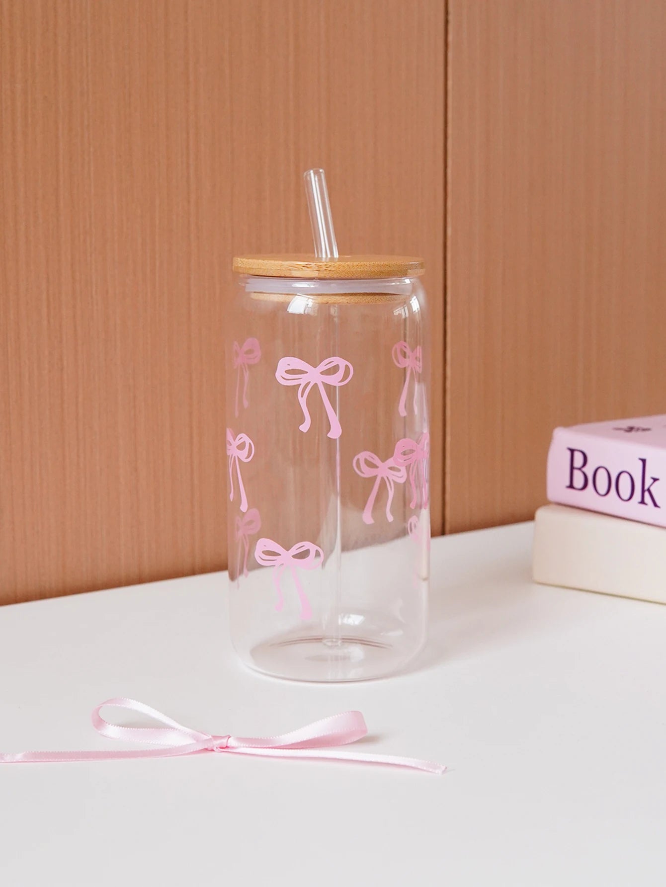 Pink Bow Glass Cup — For the Girls Who Romanticize Their Drinks
