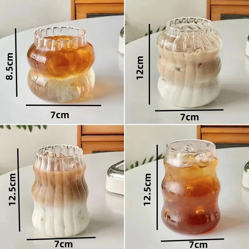 Heat-Resistant Glass Cup – Stylish Transparent Mug for Tea, Coffee, Juice & Milk