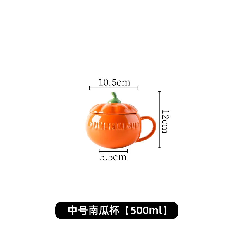 Pumpkin Soup Bowl with Lid — Cozy Ceramic Autumn Dishware