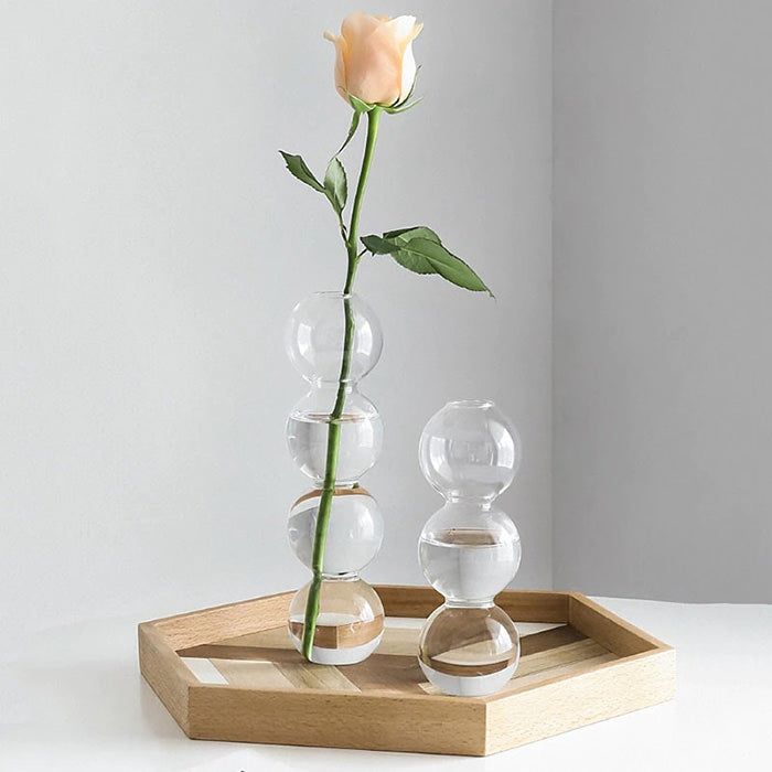 Stained Bubble Glass Vase – Classic Decorative Vase for Home Decor