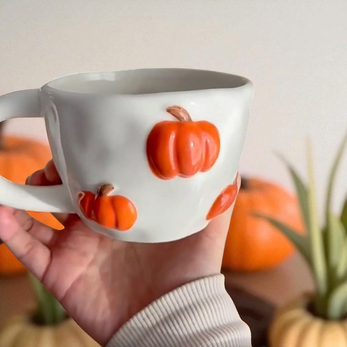 Pumpkin Mug — Cozy Ceramic Cup for Fall Mornings