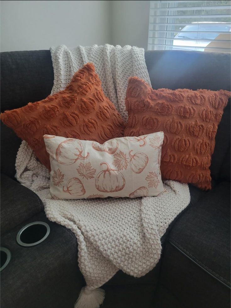 Autumn Pumpkin Pillow Covers — Cozy Fall Decorative Cushion Set