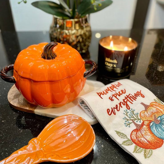 Pumpkin Ceramic Casserole — Cozy Fall Cooking Essential
