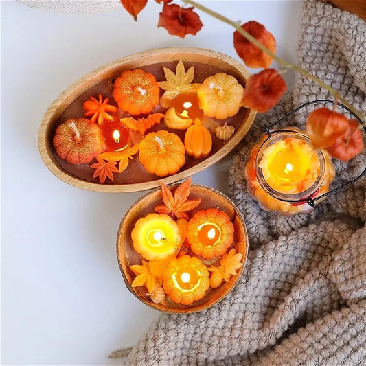 Pumpkin Spice Candle Set — Cozy Fall Aromatherapy Décor
