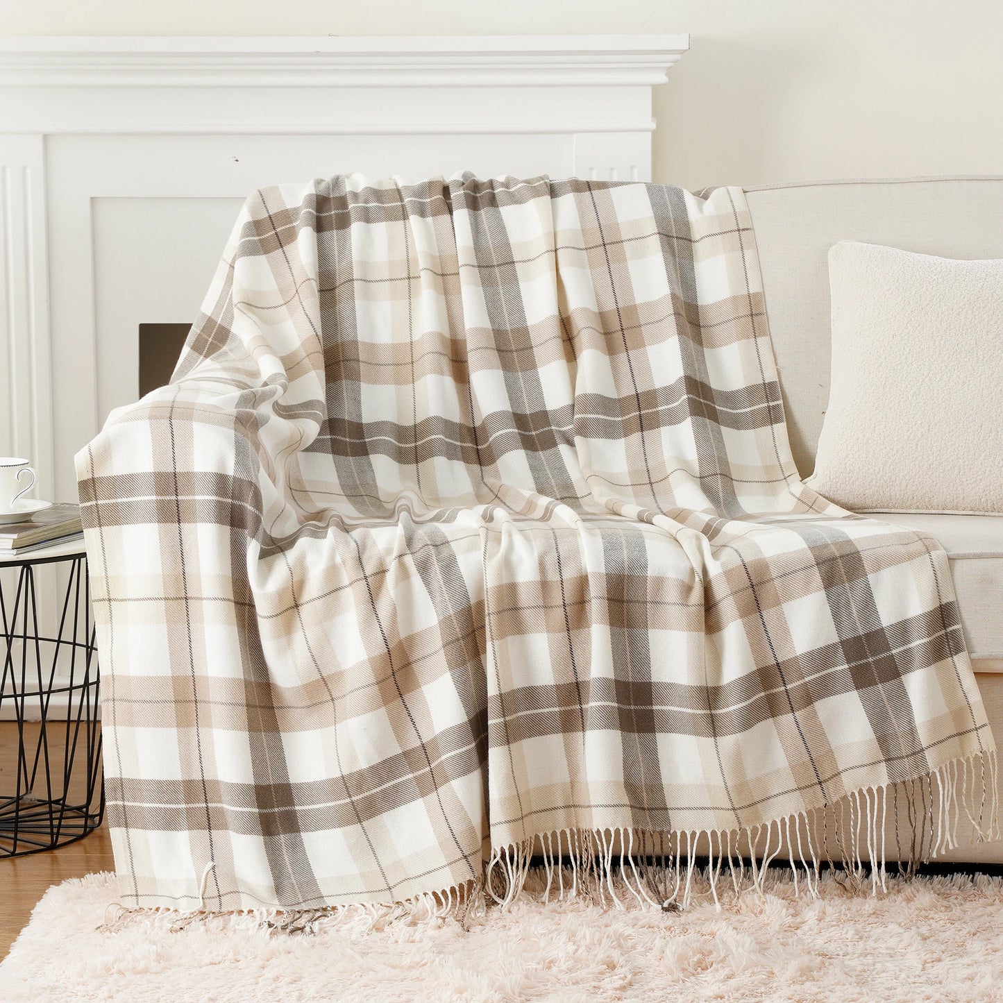 Autumn Plaid Throw Blanket — Cozy Fall Home Décor