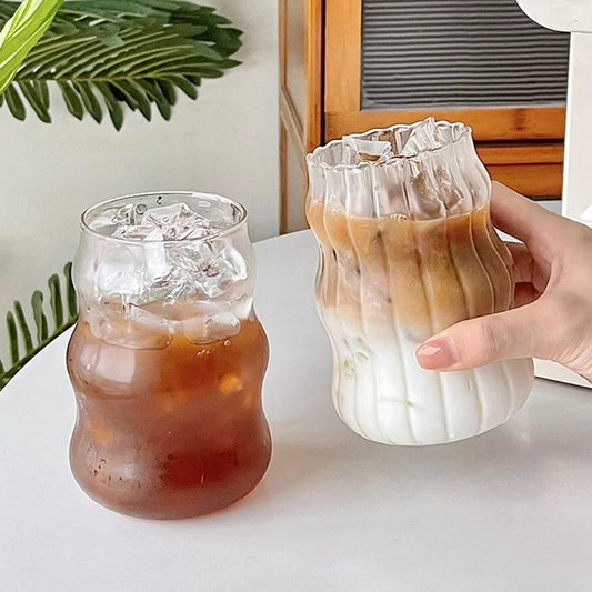 Heat-Resistant Glass Cup – Stylish Transparent Mug for Tea, Coffee, Juice & Milk