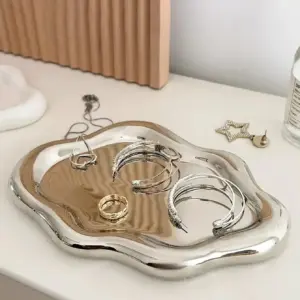 Cloud Ceramic Jewelry Tray | Aesthetic Ring Dish for Earrings, Necklaces & Vanity Decor