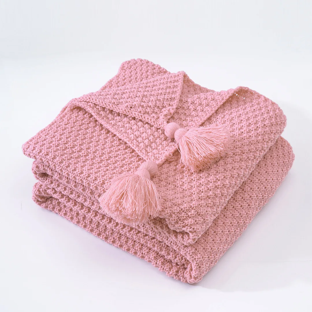 Café Plaid Knit Throw Blanket | Cozy Tassel Sofa Throw - Image 5